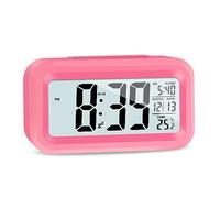 JOPHEK LCD Digital Alarm Clock, Travel Alarm Clock with Temperature Snooze Function, Light Control, Intelligent Alarm Clock for Bedroom, Home, Office