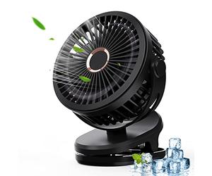 JOPHEK Power Fan, 5000mAh Desk Fan USB Table Fan with 4 Speeds Rechargeable Battery Fan, Silent Operation Cooling 270° Adjustable Portable Fan