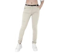 Jophy & Co. Women’s Stretch Chino Trousers with Belt, Product Code 3008, beige, M