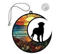 jopiuieo Dog Rememberance Ornament | Moon Acrylic Memorial Decoration | Dangling Rememberance for Gardens, Yards, Portable Sympathy Pendant for Bedrooms