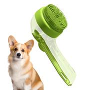 jopiuieo Dog Shower Brush, Soft Dog Washing Brush with Handle, Cat Bath Comb for Short Long at Home and on the Go
