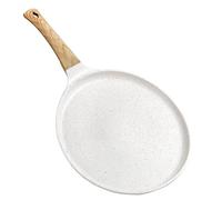 jopiuieo Pancake Pan, Non Stick Crepe Pan, 24cm Die-cast Auluminium Pancake Flat Skillet Multipurpose Pancake Pan with Ergonomic Handle Induction for Cooking Stove, Stove Top