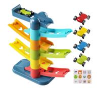 jopiuieo Race Track | Motor Skills Vehicle Toy | Educational Interactive Motor Skills Ramp Playset for Over 3 Years Old Kids Toddler Children