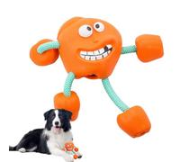jopiuieo Rubber Squeaky Dog Toys,Squeaky Indestructible Rubber Dog Toys | Teeth Cleaning and Gum Massage Super Chewer Dog Toys, Funny Interactive Pet Suplies for Large Medium Dogs