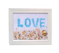 jopiuieo Sea Themed Photo Frames,Sea Glass Painting Craft Material Package - Sea Glass Art Set Photo Frame Making Materials Boys Girls Cultivate Artistic