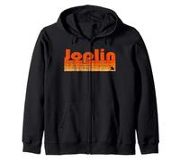 Joplin, Missouri Retro 80s Style Zip Hoodie