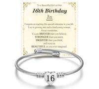 JOPLY 13th 16th 18th 21st Birthday Gifts for Girls Her | Silver Bracelet | Birthday Number Cuff Bracelet as 13 16 18 21 Year Old Birthday Gift Ideas for Daughter Granddaughter Niece Friend Sister