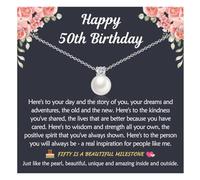 JOPLY Birthday Gifts for 30 40 50 60 70 80 Year Old Woman, Pearl Necklaces | Ladies 30th 40th 50th 60th 70th 80th Birthday Gifts for Women Daughter Mum Grandma Auntie Wife, Christmas & Holiday Jewellery