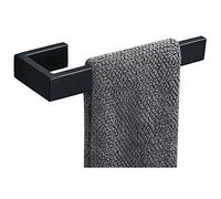 JOPOFI 8" Rectangular Hand Towel Holder - SUS 304 Stainless Steel Contemporary Towel Ring, Modern Design Hand Towel Rack, Hand Towel Bar for Bathroom Wall Mounted - Matte Black