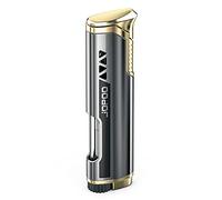 JOPOO Windproof Jet Flame Turbo Torch Lighter Butane Refillable (Sold Without Gas)