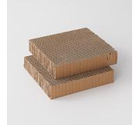 JOPOY cat Scratcher Refill 5.71inch Diameter 1.18 inch Thickness Replacement Pads Scratching Board Circle cat Scratcher Scratch pad scratchers for Indoor -2 Count(Replace Cardboard 2PCS)