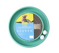 JOPOY Interactive Cat Scratcher with Two Rotating Balls,Durable Scratch Pad for Indoor Play,Eco-Friendly Purple Sisal,2-in-1 Cat Toy (Green)