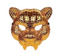 JOPOYOCO Golden Mask, Novelty Mask Halloween Cosplay Party Performance Costume for Man Cosplay (Leopard)