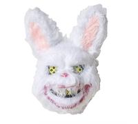 JOPOYOCO Scream Mask, Cosplay Animal Masks, Bloody Rabbit Bunny Plush Rabbit Mask Holiday Decoration Bloody Bear Headgear Performance Props Easter Halloween Horror Mask (Bunny)