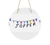 (Jopper Christmas Lights - Stranger Things=1634) Round Metal Sign Aluminum 11.5 Print Sign Wall Art Decor Plaque For Home Bar Cafe Pub Xmas Decoration