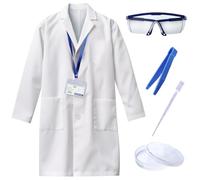 JOPSHEEN Kids Scientist Costume Lab Coat Pretend Play Scientist L