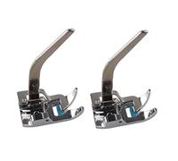 Jopto 2 pcs Elastic Fabric Presser Foot Knitting Presser Foot Low Shank Snap On Tricot Foot for Thin Material Compatible with Most Household Sewing Machines Singer, Brother, Janome, Kenmore, White