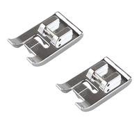 Jopto 2pcs Invisible Round Arc Sewing Machine Foot Galvanized Iron Double Welting Piping Cording Presser Foot Compatible with Low Shank Snap On Domestic Sewing Machines Singer Brother Janome Toyota