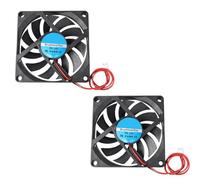 Jopto 2PCS Mini Brushless Silent 3D Printer Cooling Fan 80x80x10mm 8010 DC 24V Fan With 2 Pin Terminal Compatible With Makerbot 3D Printer PC CPU Computer Cases For DIY With 28cm 11.02inch Cable