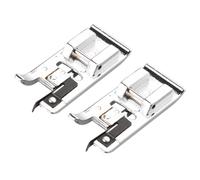 Jopto 2pcs Overlocking Overcasting Stitch Foot Snap On Domestic Sewing Machine Presser Foot Suitable for Fabric Edges Rolled Hem Tool Compatible with Brother, Janome, Toyota, New Singer (with Stopper)