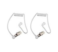 Jopto 2pcs Walkie Talkie Audio Headset Replacement Covert Air Acoustic Tube with In-Ear Mushroom Earbud Agent Secret Earpiece Costume Prop Compatible with Two Way Radio Motorola Kenwood Baofeng Icom