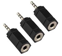 Jopto 3PCS Mono 2.5mm Male Stereo Jack Plug to 3.5mm Audio Female Socket Stereo Adapter Nickel Plated Headphone Plug Audio Converter for Mobile Phones MP3 and Other Devices with 2.5mm Interface