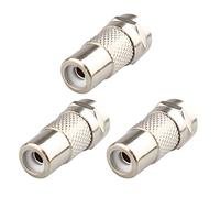 Jopto 3PCS TV Aerial Coaxial Cable F-Connector Male Satellite Sky TV Aerial Coax Plug to RCA Female Jack RF Coax Aerial Male Adapter F Type Screw Male to RCA/PHONO Socket Adapter Converter