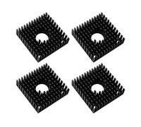 Jopto 4Pcs 3D Printer Accessories 40mm Heatsink Black Aluminum 40x40x11mm Cooler Heat Sink for Cooling 3D Printers Makerbot MK7/MK8, TEC1-12706 Thermoelectric Peltier Cooler