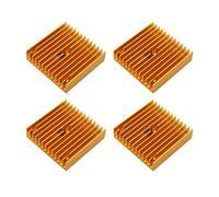 Jopto 4Pcs 3D Printer Accessories 40mm Heatsink Gold Aluminum 40x40x11mm Cooler Heat Sink for Cooling 3D Printers Makerbot MK7/MK8, TEC1-12706 Thermoelectric Peltier Cooler