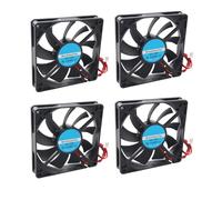 Jopto 4PCS Mini Brushless Silent Cooling Fan 80x80x15mm 8015 DC 12V Fan With 2 Pin Terminal Compatible With 3D Printer PC CPU Radiators Computer Case Set-top Box For DIY With 28cm 11.02inch Cable