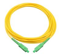 Jopto 5m(16ft) Fiber Optic Cable SC/APC to SC/APC Connector Simplex Single mode 9/125 Fiber Patch Cable Compatible with FTTH Cables PVC LSZH Jacket Fiber Optic Cord-Optics Pigtail Lead Series
