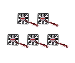Jopto 5Pcs 3D Printer Fan 24V DC Brushless Quiet Cooling Fan 2 Pin 5010 50 x 50 x 10mm with 27cm Cable Compatible with 3D Printer Extruder Hotend Makerbot MK7 MK8 CPU Chip Arduino