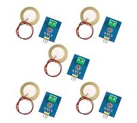 Jopto 5PCS Analog Ceramic Piezo Vibration Sensor Module 3.3V 5V Analog Output Supplies Sensors Analog Piezoelectricity Controller Electronic Components Compatible with Arduino DIY Kit