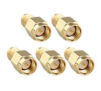 Jopto 5PCS SMA Male Plug to RP-SMA Male RF Straight Connector Gold Plating Adapter Connector Converter SMA Male (Pin) to RP-SMA Male (Pin) for Antenna Plug Coaxial Coax