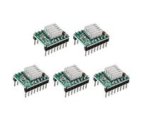 Jopto 5Pcs StepStick A4988 Green Arduino Stepper Compatible Motor Driver Carrier Reprap Module With Mini Heat Sink Compatible with 3D Printer Controller Reprap Ramps1.4