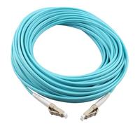 Jopto Fiber Patch Cable LC to LC OM3 10GB/Gigabit Multimode Jumper Duplex 15m(49ft) Fiber Optic Cable LC to LC UPC Connector PVC Fiber Optic Cord 50/125um LSZH Jacket - Optics Pigtail Lead Series