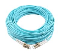 Jopto Fiber Patch Cable LC to LC OM3 10GB/Gigabit Multimode Jumper Duplex 25m(82ft) Fiber Optic Cable LC/UPC to LC/UPC Connector PVC Fiber Optic Cord 50/125um LSZH Jacket