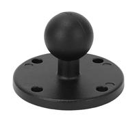 Jopwkuin 1 Inch Metal AMPS Adapter Plate, Aluminum Alloy and Rubber Universal Ball Mount AMPS Adapter Anti-Slip for Dual Socket Arm