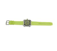 Jopwkuin 30m Water Resistant Silicone Strap Mechanical Watch Fashion Automatic Watch for Men 44mm (Silver Green)