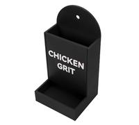 Jopwkuin 3D Printed Chicken Grit Feeder Automatic Hanging Feeding Device for Poultry Coop, Minimizes Food Waste, Ideal for Chickens, Ducks, and Quail, Modern Style Ornament, Plastic 9x17.5cm