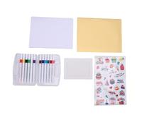 Jopwkuin Custom Recording Greeting Card Kit with Paper Frame Marker Pen and Sticker Envelope - Ideal for Creating Special Greetings