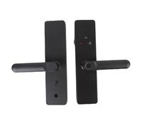 Jopwkuin Digital Fingerprint Door Handle Lock Rustproof Keyless Entry Door Lock with Real Time Alerts for Enhanced Security, Ideal for Brass or Traditional Security