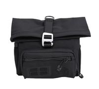 Jopwkuin Handlebar Bag Lightweight Water-Resistant Front Storage Pouch for Folding Bike with Rain Cover Quick Installation for Cyclists (Black)