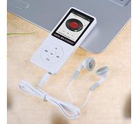 Jopwkuin HiFi Portable MP4 Player with 1.8" TFT Display AMV Format for Music Enthusiasts USB2.0 for Outdoor Activities (White)