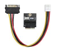 Jopwkuin M.2 NGFF Key A E to PCIE Express X1 Adapter Durable Connector for 4pin 5V/12V Power Supply, M.2 A+E PCIE 1X Adapter Long Service Life for PC Builders