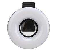 Jopwkuin Phone Macro Lens 15X Zoom with Clamp/Holder and Adjustable LED Light, USB Rechargeable Macro Lens for Close-up Shots, Suitable for All Smartphones and Tablets (Black)