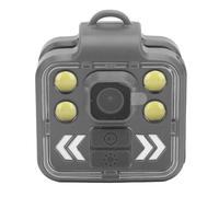 Jopwkuin Pocket Video Camera, Body Sports Camera Warning Light Flashlight IP65 for Hiking