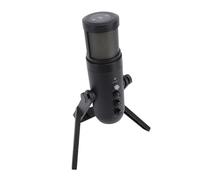 Jopwkuin Podcast Microphone Gaming USB Microphone with HiFi Sound Card, Ambient Lighting System for Immersive Ambience, Great for Podcasting and Music Recording, Metal Material