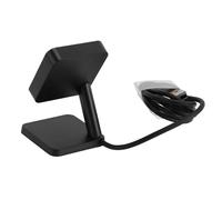 Jopwkuin Smartwatch Replacement Charger Dock Magnetic USB Charging Stand for Fit 3 Home Office Use Black