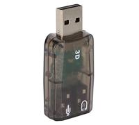 Jopwkuin USB Sound Card Virtual 5.1 Channel External Sound Adapter for PC, Flexible Installation for Music Lovers